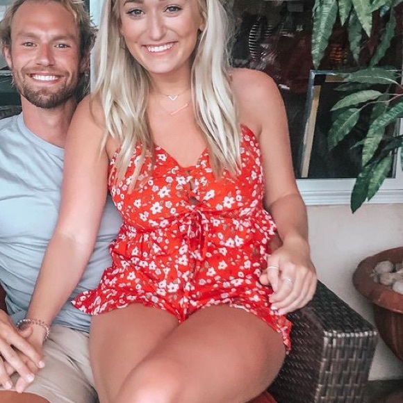 Red Floral Two Piece Set - Picture 2 of 2